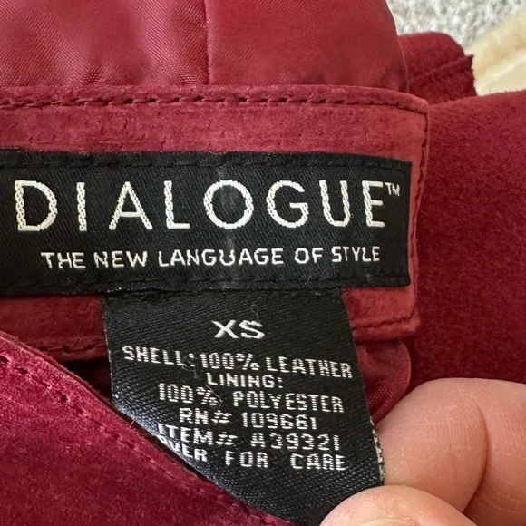 Vintage Dialogue Red Genuine Suede Cape, Boho, 70s Style, Festival - Picture 11 of 11